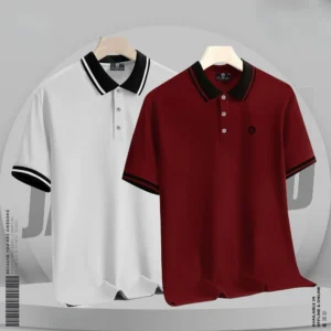Polo Ash & Maroon Color